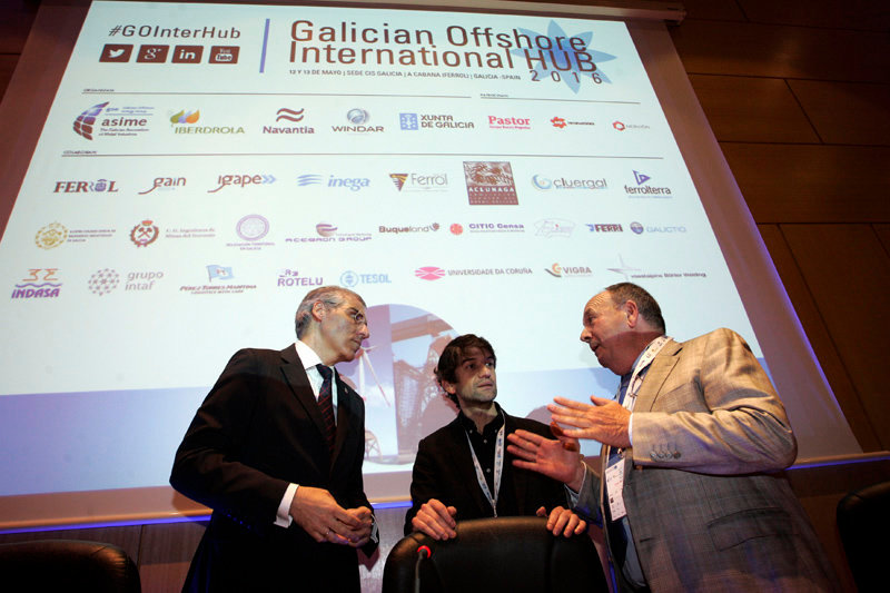 El conselleiro de Economía y el alcalde de Ferrol, en la jornada Galician Offshore International Hub.