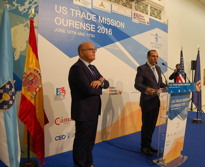 Manuel Baltar y Juan Verde, en la apertura de la misión comercial./P.L.