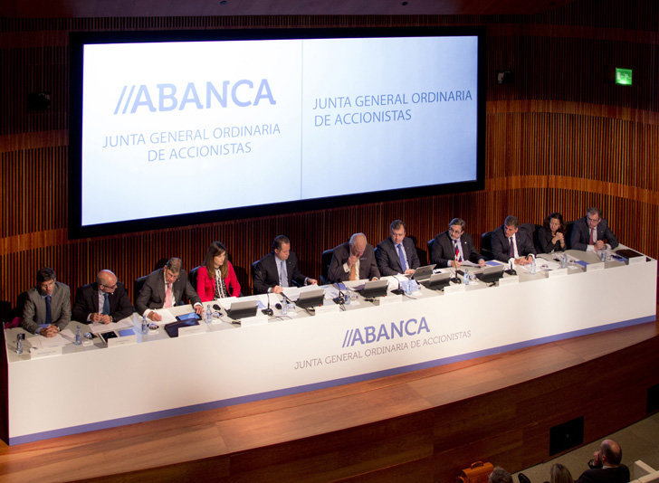 Junta General de Accionistas de Abanca, en A Coruña.