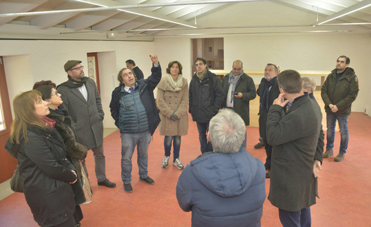 Visita de miembros del Consejo del Consorcio al Centro de Formación en Materia de Rehabilitación, en Pontepedriña, Santiago.