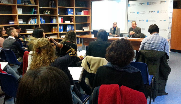 Cividanes en el taller informativo sobre el programa Galicia Exporta Organismos Intermedios.