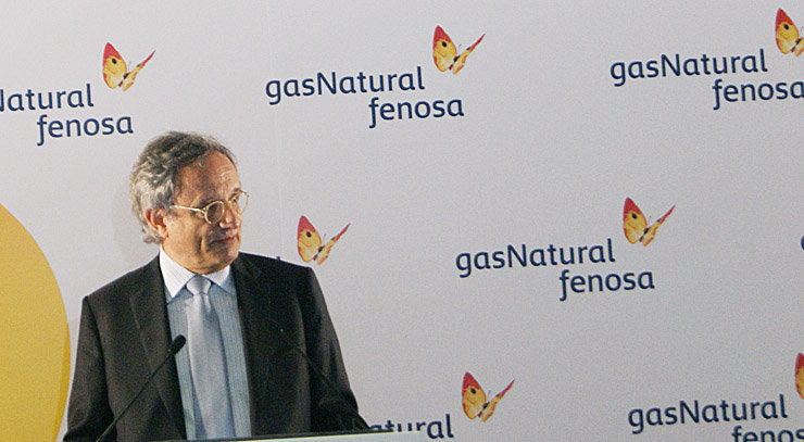 El consejero delegado de Gas Natural Fenosa, Rafael Villaseca, en un reciente acto en Galicia./P.L.