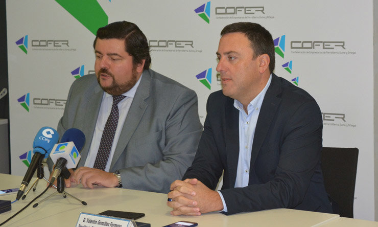 El presidente de COFER, Cristobal Dobarro, y el presidente de la Diputación de A Coruña, Valentín González