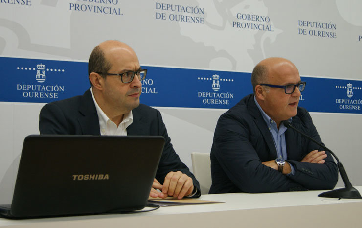 Andrés Mazaira y Manuel Baltar presentaron los datos del Observatorio Económico Ourensán./P.L.