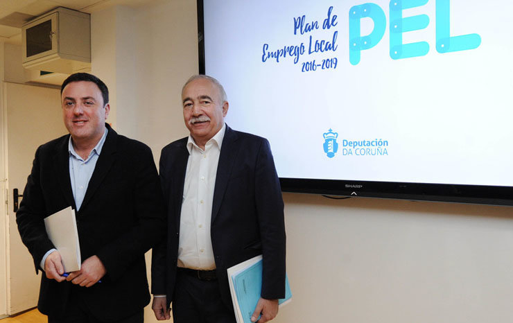El presidente de la institución provincial, Valentín González Formoso, y el diputado responsable de Promoción Económica y Empleo, José Luis García, presentaron las novedades del PEL.