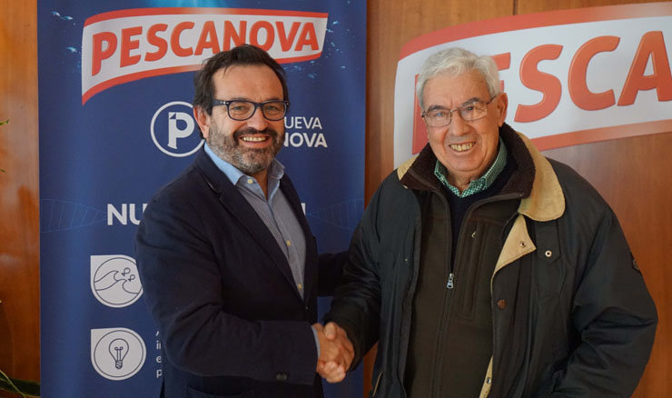 Ignacio González, CEO de Nueva Pescanova, y Pedro Pereira, presidente del Banco de Alimentos de Vigo.