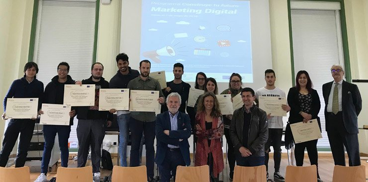 Participantes en el curso de marketing digital promovido por Inorde y Fundación Incyde en Barbadás (Ourense).