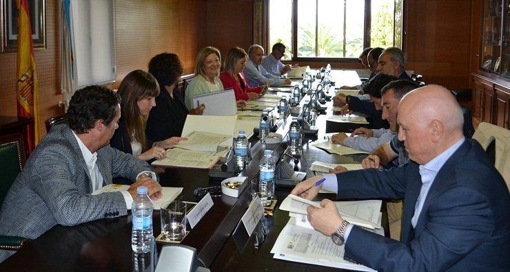 Reunión del consejo de administración de la Autoridad Portuaria de Vilagarcía.