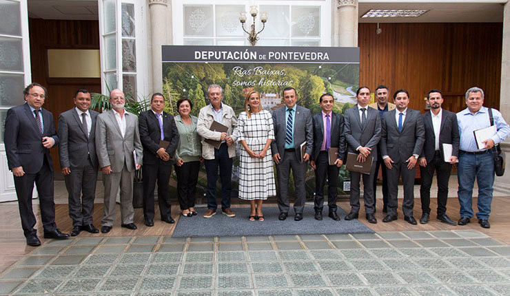 La delegación de los Departamentos de Caldas y Risaralda fue también recibida en la Diputación de Pontevedra.