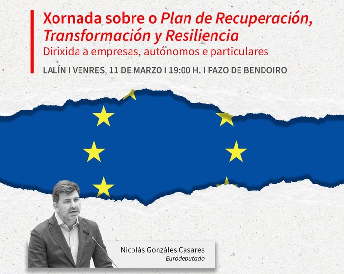 A xornada sobre os fondos Next Generation está organizada polo eurodeputado Nicolás Casares.