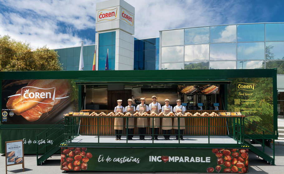 Food truck de Coren, en la sede de la cooperativa en Ourense.