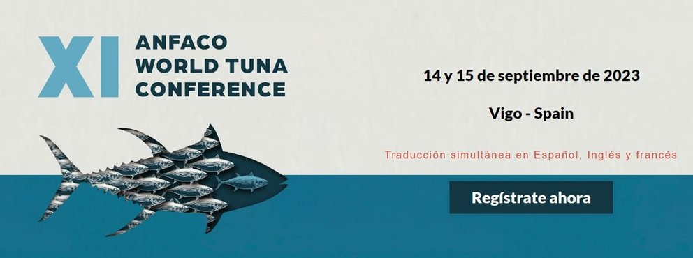 Cartel de la XI Anfaco World Tuna Conference, que se celebrará en Vigo el 14 y 15 de septiembre.