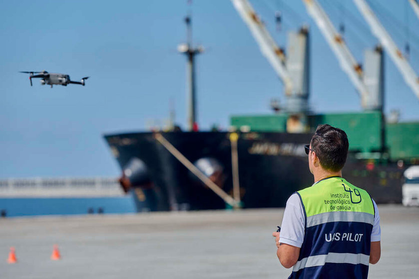 El ITG llevó a cabo una campaña de vuelos con drones en entornos portuarios de A Coruña y Ferrol.
