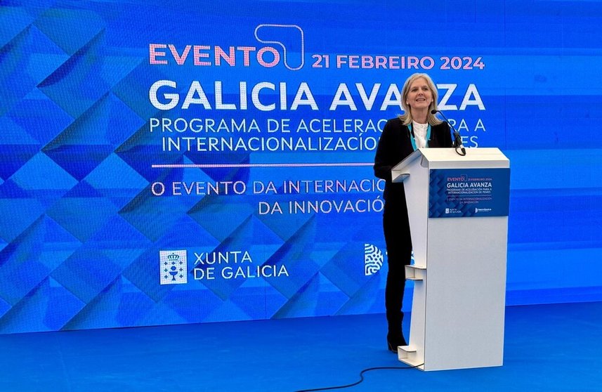 La directora de Igape, Covadonga Toca, en el acto de presentación de resultados de la segunda edición de Galicia Avanza, en la Tecnópole.