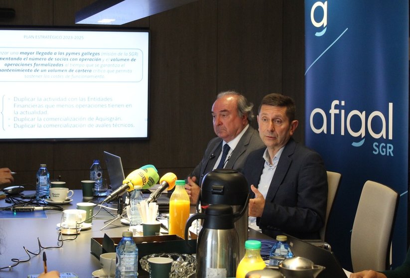 Alonso y Manuel Galdo presentaron el nuevo plan estratégico de Afigal.