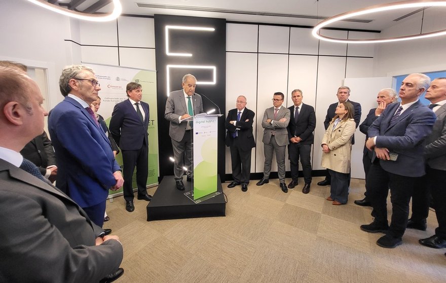 Intervención del presidente de la Cámara PVV, José García Costas, en la inauguración del centro digital hubNET de Pontevedra.