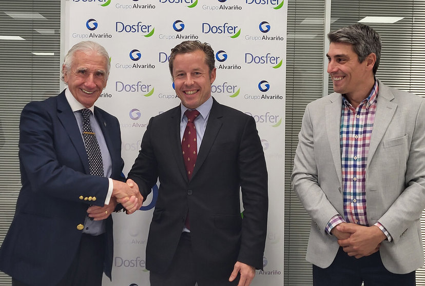 Angel Crespo, CEO de MET Energía España; José Manuel Fernández Alvariño, presidente del Grupo Alvariño; y Sergio Fernández Costa, CEO de  Dosfer.