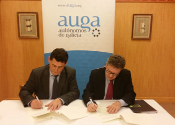Firma del convenio entre AUGA y ACUNSA.