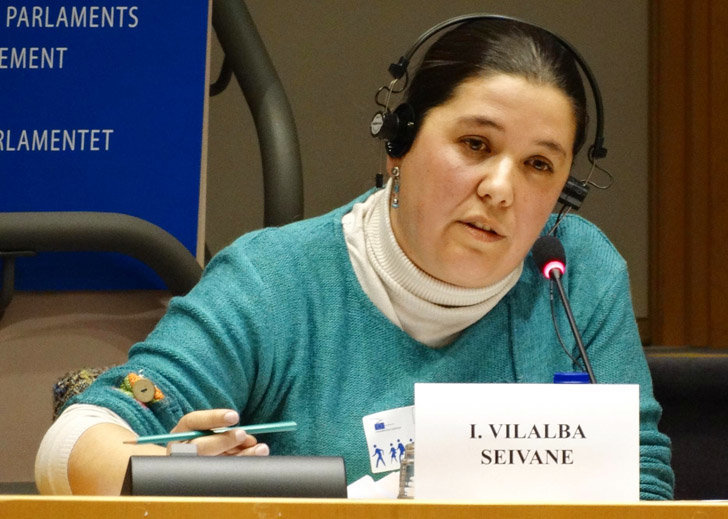 Isabel Vilalba, secretaria xeral del SLG, en Bruselas.