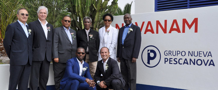 Autoridades en la celebración del 27º aniversario de NovaNam en Namibia.