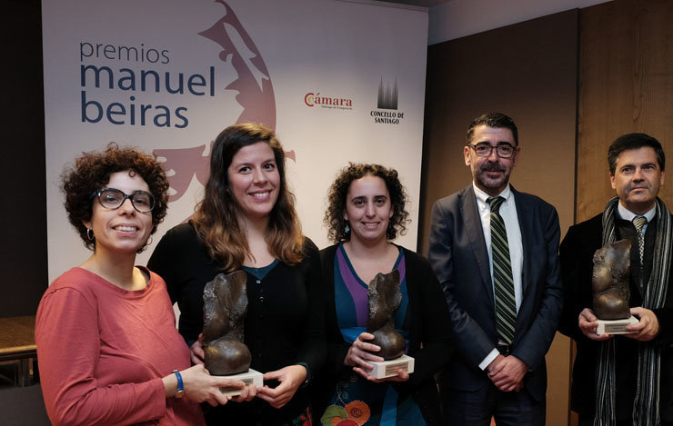Os galardoados cos Premios Manuel Beiras.
