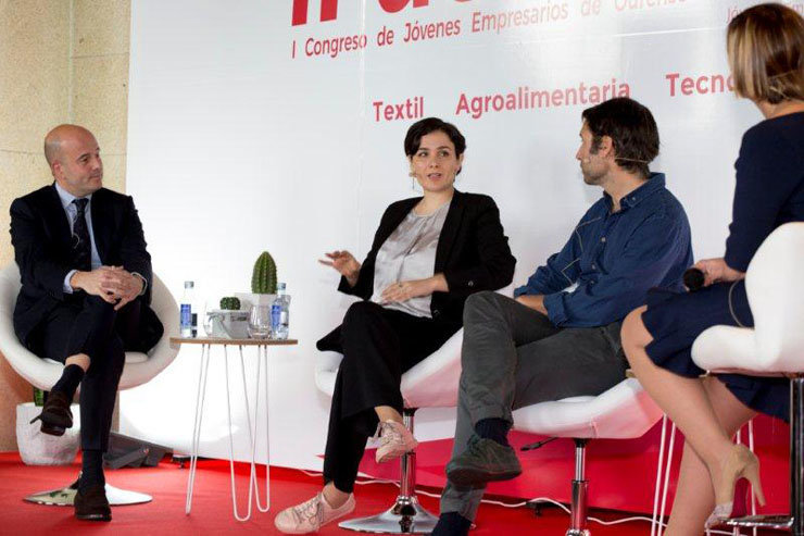 Mesa sobre el textil en el I Congreso AJE Ourense.