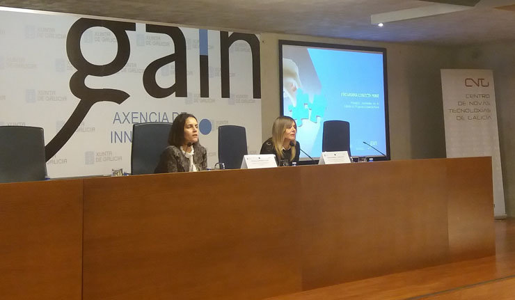 La directora de la Gain, Patricia Argerey (izq.) presentó las ayudas del Conecta Peme.