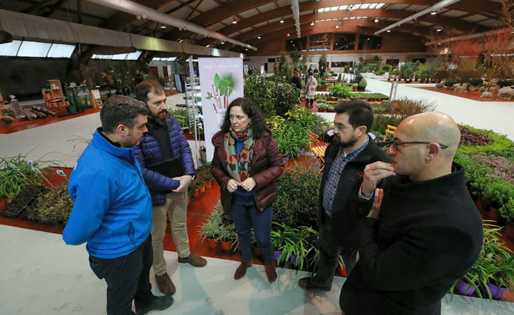La directora xeral de Gandaría, Agricultura e Industrias Agroalimentarias, Belén do Campo, en la IX feria Arco Verde, en Santiago.