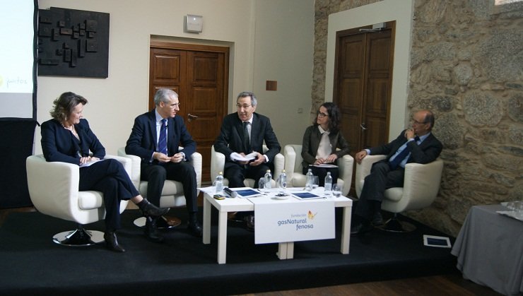 Blanca Losada, Francisco Conde, Martí Solá, Laia Gelabert y Antoni Garrel, en un momento de la jornada. /P.L.