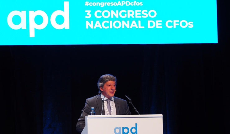 El director general de APD durante su intervención en el III Congreso Nacional de CFOs.
