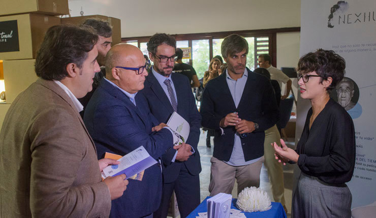 El presidente de la Diputación de Ourense y el director de la EOI acudieron a la presentación de actos del tercer coworking./A.PAZ.