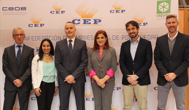 Los presidentes de INEO, CEP y Ageinco con los prescriptores de Colombia y Panamá.