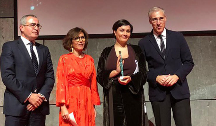 Manuel Prol, Carla Reyes, Adriana Domínguez y Francisco Conde, en la entrega del Premio Executivas.