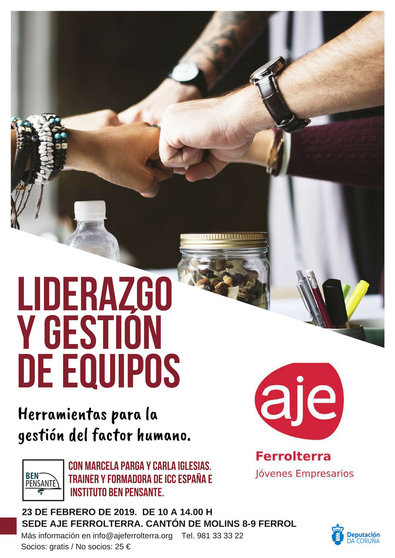 Cartel del taller que organiza AJE Ferrolterra.