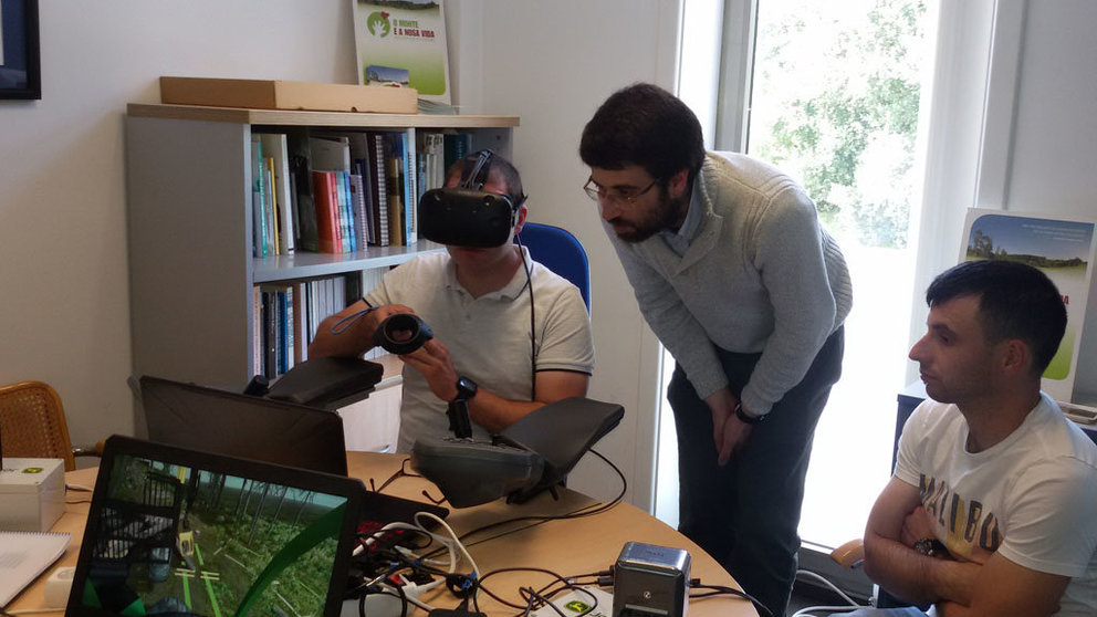 Los trabajadores forestales disponen de dos simuladores de realidad virtual.