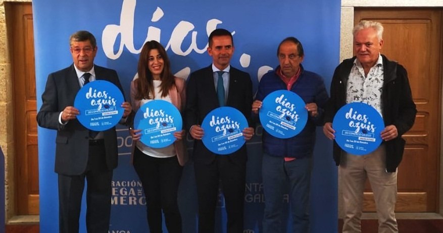 Presentación da cuarta edición da campaña “Días Azuis do Comercio Galego”.