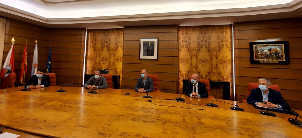 Representantes de Zona Franca, Vigo Activo y Ceaga, entidades promotoras de sociedad “Infraestructura Logística 4.0”.