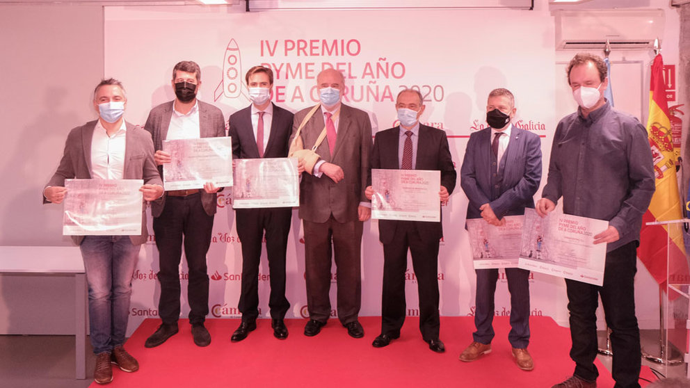 Galardonados en los Premios Pyme del Año A Coruña 2020.