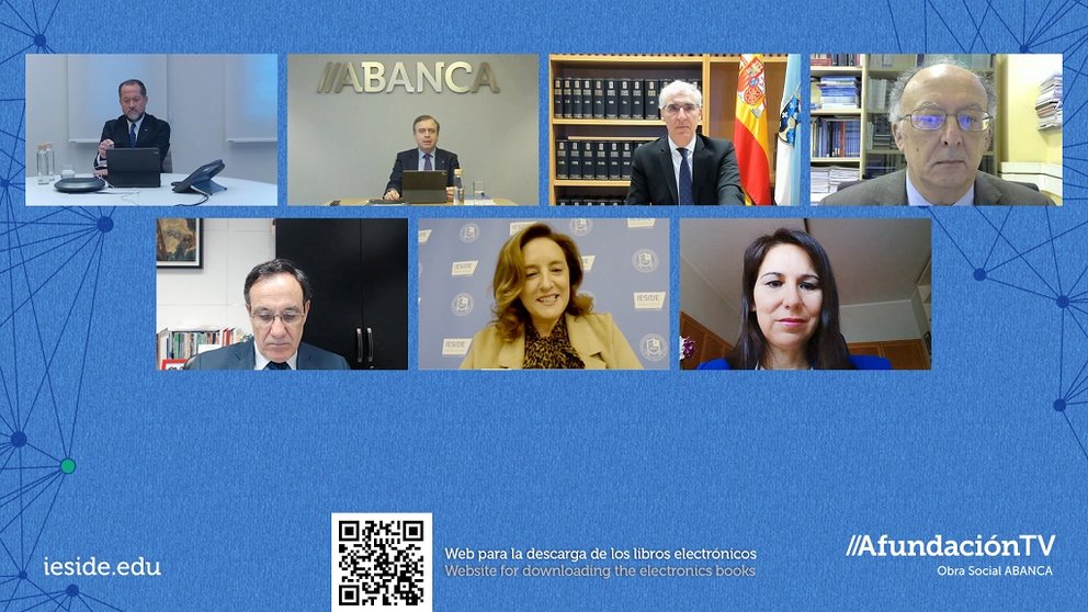 Participantes en el coloquio online organizado por IESIDE para presentar el libro  libro "Después de la pandemia: Reflexiones y desafíos para Galicia".