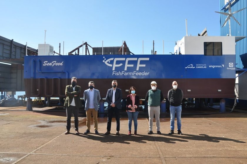 La directora de Gain asistió en Moaña a la jornada de cierre del proyecto Seafeed, junto a representantes del consorcio de empresas que lo promueven.
