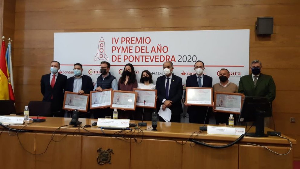 Galardonados con los Premios
Pyme del Año de Pontevedra.