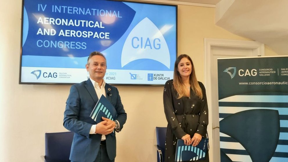 Enrique Mallón y Jennifer González presentaron el IV Edición del Congreso Internacional Aeronáutico y Espacial.