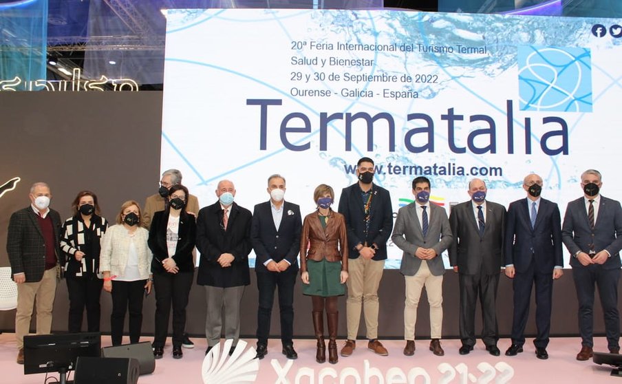 Autoridades en la presentación de la próxima edición de Termatalia en Fitur.