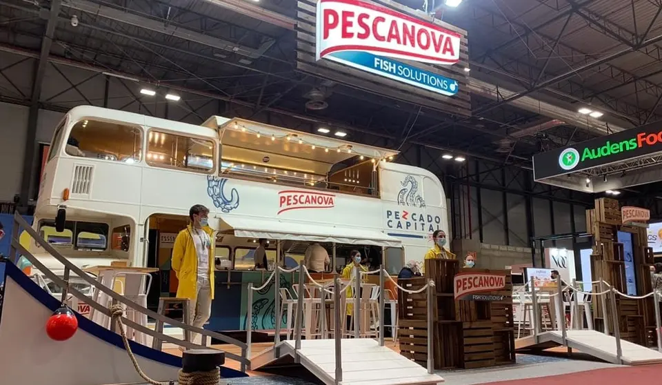 Stand de Pescanova Fish Solutions en HIP, en Ifema.