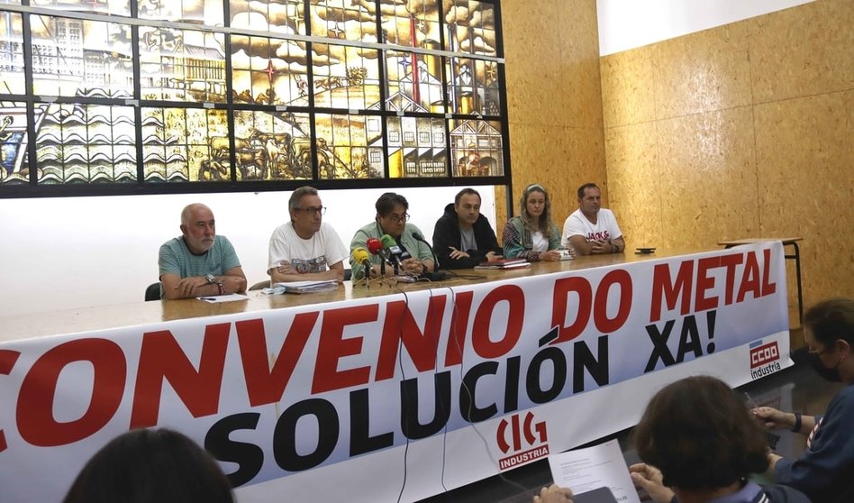 Membros de CIG, CCOO e UGT anunciaron seis novos días de folga no sector metalúrxico coruñés.