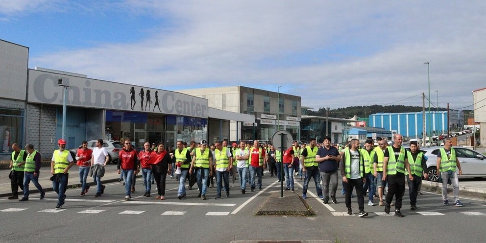 Traballadores do metal de A Coruña secundaron a folga deste martes./CIG.
