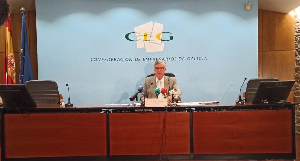 Juan Vieites, presidente de la Confederación de Empresarios de Galicia.