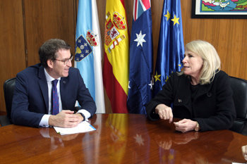 El presidente de la Xunta se reunió con la embajadora australiana./C.P.