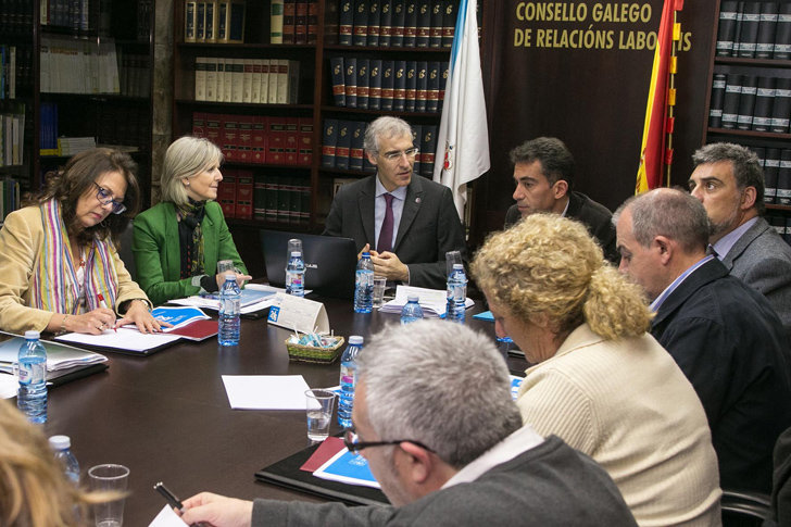 Francisco Conde participón en el Pleno del Consello Galego de Relacións Laborais./X.C.