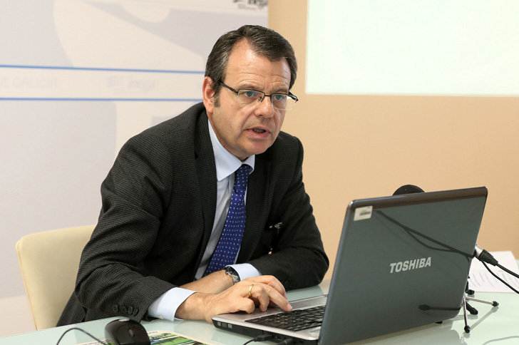 Ángel Bernardo Tahoces, en una rueda de prensa.